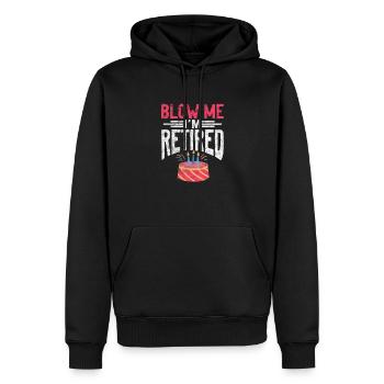 Retirement - Men’s Premium Organic Hoodie - black - Front - Nico (187cm)