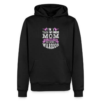 Taekwondo Mère - Sweat à capuche Premium bio Homme - noir - Devant - Nico (187cm)