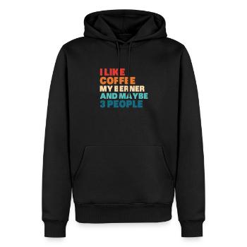 Bouvier bernois - Sweat à capuche Premium bio Homme - noir - Devant - Nico (187cm)