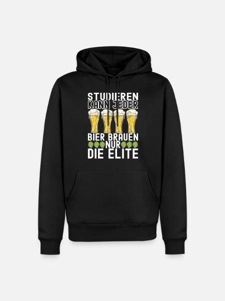 Bierbrauer Bier Brauen - Männer Premium Bio Hoodie - Schwarz