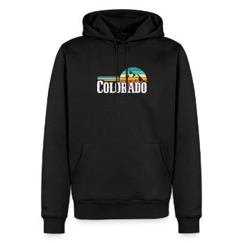 Colorado - Männer Premium Bio Hoodie - Schwarz - Vorne - Nico (187cm)
