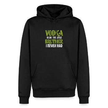 Bruder - Männer Premium Bio Hoodie - Schwarz - Vorne - Nico (187cm)