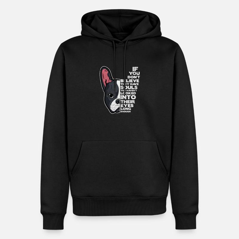 Boston Terrier - Sweat à capuche Premium bio Homme - noir