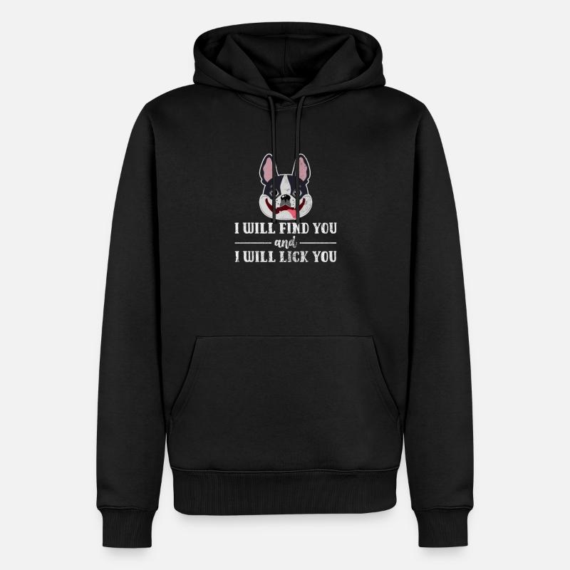 Boston Terrier - Männer Premium Bio Hoodie - Schwarz