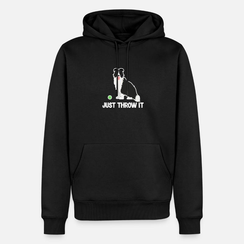 Border Collie - Sweat à capuche Premium bio Homme - noir