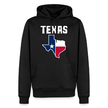 Texas Map - Men’s Premium Organic Hoodie - black - Front - Nico (187cm)