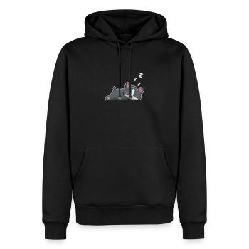 Boston Terrier - Sweat à capuche Premium bio Homme - noir - Devant - Nico (187cm)