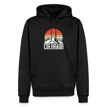 Colorado - Sweat à capuche Premium bio Homme - noir - Devant - Nico (187cm)