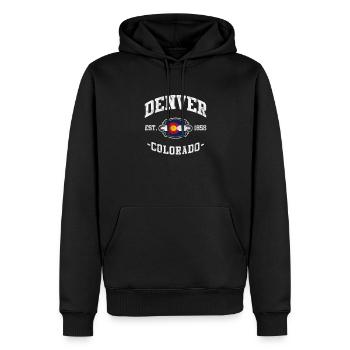 Colorado USA Amerika Denver Geschenk - Männer Premium Bio Hoodie - Schwarz - Vorne - Nico (187cm)