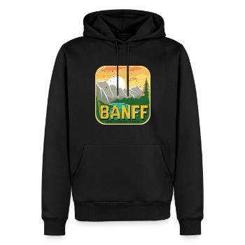 Parc national du Canada Alberta Banff Camping Mountain - Sweat à capuche Premium bio Homme - noir - Devant - Nico (187cm)