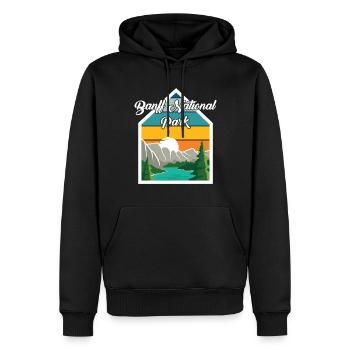 Parc national Banff Canada Alberta Nature Camping Be - Sweat à capuche Premium bio Homme - noir - Devant - Nico (187cm)