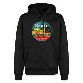Parc national Banff Grizzly Bear Alberta Camping Moun - Sweat à capuche Premium bio Homme - noir - Devant - Nico (187cm)
