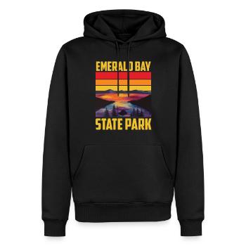 Lake Tahoe Emerald Bay Nevada Kalifornien Staatspa - Männer Premium Bio Hoodie - Schwarz - Vorne - Nico (187cm)
