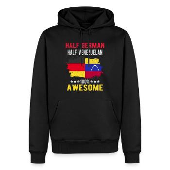 Half German Half Venezuelan - Men’s Premium Organic Hoodie - black - Front - Nico (187cm)