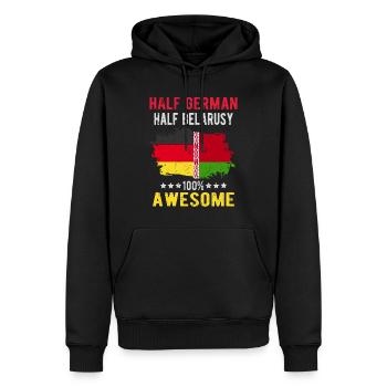 Halb Deutsch Halb Belarusse - Männer Premium Bio Hoodie - Schwarz - Vorne - Nico (187cm)