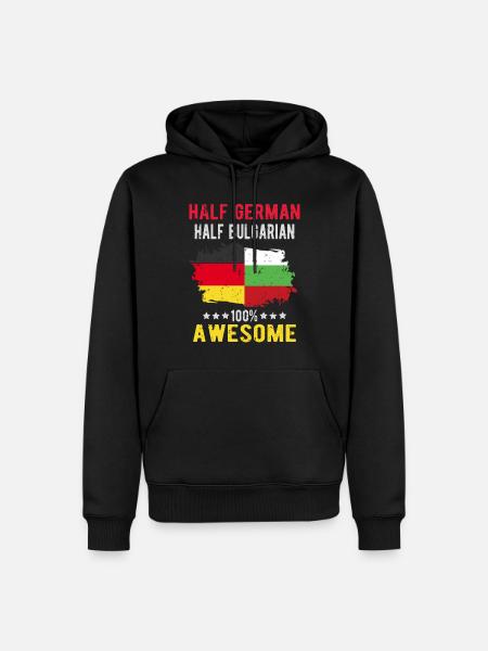 Half German Half Bulgarian - Men’s Premium Organic Hoodie - black