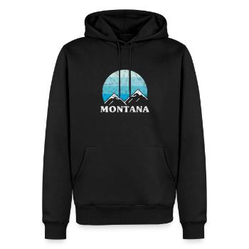 Montana Amérique États-Unis Helena Mountains Cadeau - Sweat à capuche Premium bio Homme - noir - Devant - Nico (187cm)