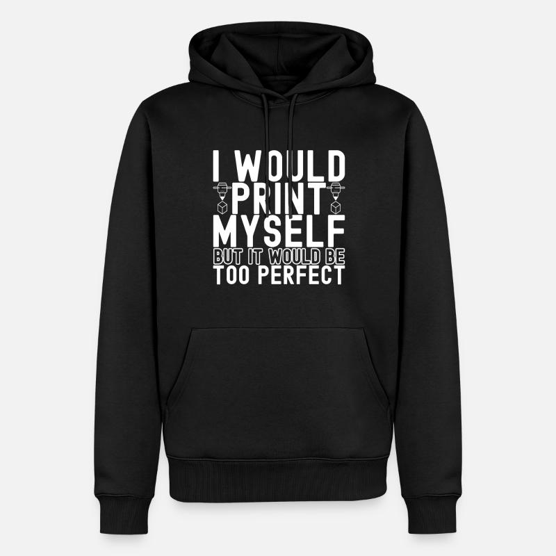 Impression 3D - Sweat à capuche Premium bio Homme - noir