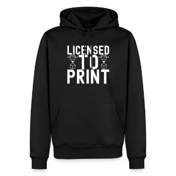 3 D Drucken - Männer Premium Bio Hoodie - Schwarz - Vorne - Nico (187cm)