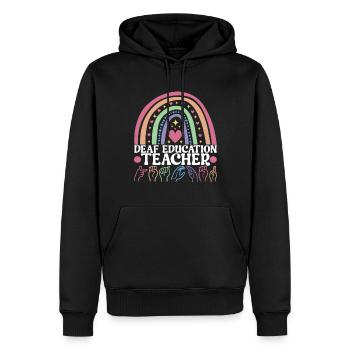 Taub Taubstumm Deaf - Männer Premium Bio Hoodie - Schwarz - Vorne - Nico (187cm)