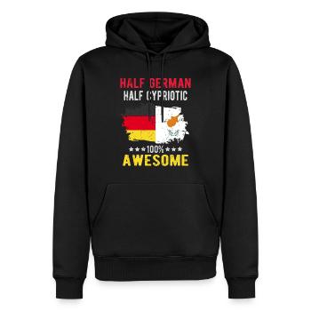 Halb Deutsch Halb Zyprer - Männer Premium Bio Hoodie - Schwarz - Vorne - Nico (187cm)
