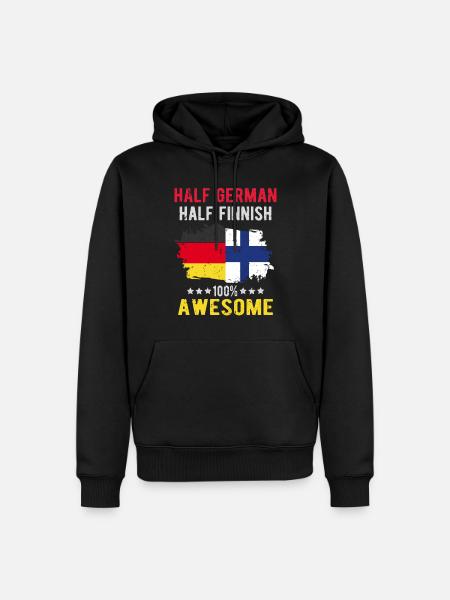Half German Half Finn - Men’s Premium Organic Hoodie - black