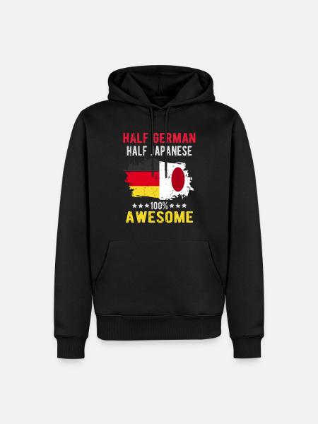 Half German Half Japanese - Men’s Premium Organic Hoodie - black