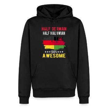 Halb Deutsch Halb Malawi - Männer Premium Bio Hoodie - Schwarz - Vorne - Nico (187cm)