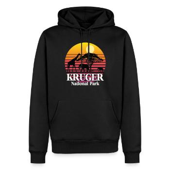 Parc national d’Afrique du Sud Safari Kruger Elephant Giraf - Sweat à capuche Premium bio Homme - noir - Devant - Nico (187cm)