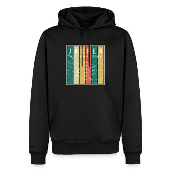 Jasper National Park Kanada Souvenir Mountains Cam - Männer Premium Bio Hoodie - Schwarz - Vorne - Nico (187cm)