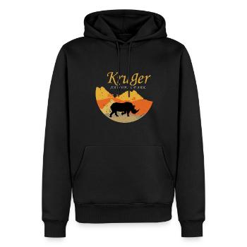 Rhino Africa Parc National Kruger Safari Big Five S - Sweat à capuche Premium bio Homme - noir - Devant - Nico (187cm)