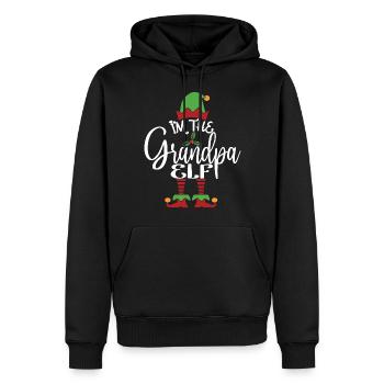 Opa Elf Niedliches lustiges passendes Weihnachtskostüm - Männer Premium Bio Hoodie - Schwarz - Vorne - Nico (187cm)
