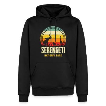 Serengeti Big Five Safari Souvenir Afrique National - Sweat à capuche Premium bio Homme - noir - Devant - Nico (187cm)