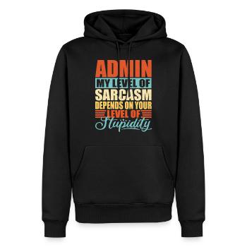 Admin sarkasmus Lustig Admin - Männer Premium Bio Hoodie - Schwarz - Vorne - Nico (187cm)