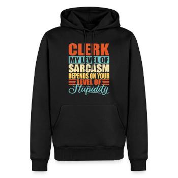 Sachbearbeiter Angestellter Büro Beamter - Männer Premium Bio Hoodie - Schwarz - Vorne - Nico (187cm)