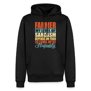 Landwirt sarkasmus Lustiger Landwirt - Männer Premium Bio Hoodie - Schwarz - Vorne - Nico (187cm)