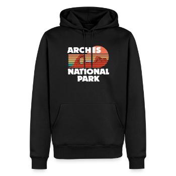 Parc national Souvenir Utah Rocks Nature Hike - Sweat à capuche Premium bio Homme - noir - Devant - Nico (187cm)
