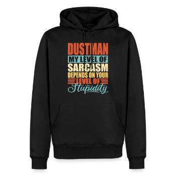 Garbage man Occupation Garbage collection Garbage worker - Men’s Premium Organic Hoodie - black - Front - Nico (187cm)