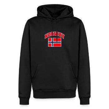 Norwegen - Männer Premium Bio Hoodie - Schwarz - Vorne - Nico (187cm)