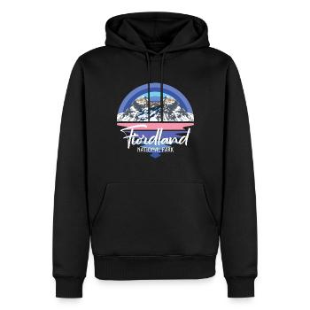 Nationalpark Fiordland Souvenir Neuseeland Tourist - Männer Premium Bio Hoodie - Schwarz - Vorne - Nico (187cm)