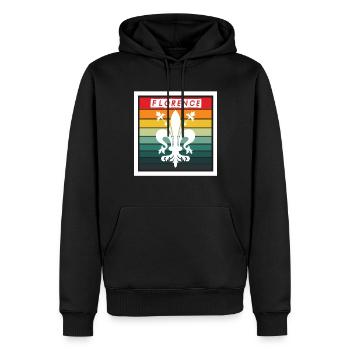 Florence Italie Toscane Cathédrale Italienne H - Sweat à capuche Premium bio Homme - noir - Devant - Nico (187cm)