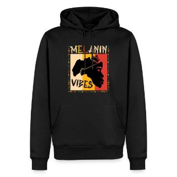 Melanin Vibes Black Lives Matter Freedom Day - Men’s Premium Organic Hoodie - black - Front - Nico (187cm)