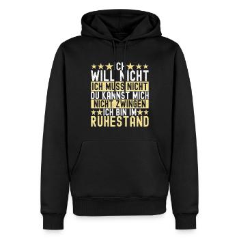 Ruhestand Rente - Männer Premium Bio Hoodie - Schwarz - Vorne - Nico (187cm)