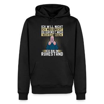 Ruhestand Rente - Männer Premium Bio Hoodie - Schwarz - Vorne - Nico (187cm)