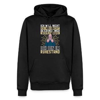 Ruhestand Rente - Männer Premium Bio Hoodie - Schwarz - Vorne - Nico (187cm)