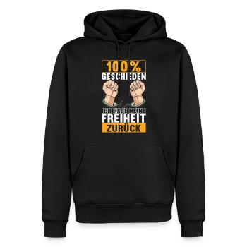 Geschieden Scheidung - Männer Premium Bio Hoodie - Schwarz - Vorne - Nico (187cm)