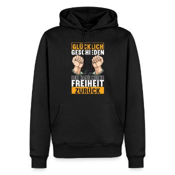 Geschieden Scheidung - Männer Premium Bio Hoodie - Schwarz - Vorne - Nico (187cm)