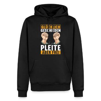 Geschieden Scheidung - Männer Premium Bio Hoodie - Schwarz - Vorne - Nico (187cm)