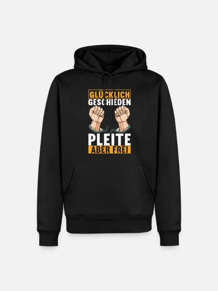 Geschieden Scheidung - Männer Premium Bio Hoodie - Schwarz