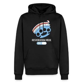 Wiederherstellungs Modus Einschalten für - Männer Premium Bio Hoodie - Schwarz - Vorne - Nico (187cm)